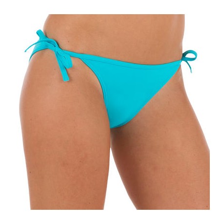 Bikini mujer panty anudada SOFY lisa azul claro OLAIAN-PuntodeEjercicio-Fin de temporada