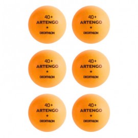 PELOTA DE PING PONG TTB 100* 40+ x6 NARANJA ARTENGO-PuntodeEjercicio-Todos los deportes