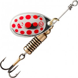 SPINNER GIRATORIO PARA LA PESCA DE DEPREDADORES WETA N.º2 METAL PUNTOS ROJOS CAPERLAN-PuntodeEjercicio-Todos los deportes