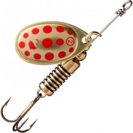 SPINNER PARA LA PESCA DE DEPREDADORES WETA + Nº 2 DORADO PUNTOS ROJOS CAPERLAN-PuntodeEjercicio-Todos los deportes