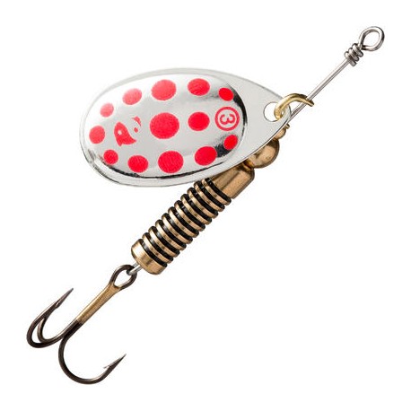 SPINNER PARA LA PESCA DE DEPREDADORES WETA + Nº 3 PLATEADO PUNTOS ROJOS CAPERLAN-PuntodeEjercicio-Todos los deportes