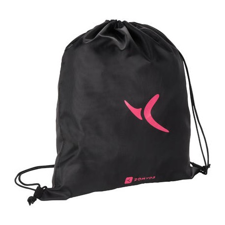 Bolsa calzado fitness plegable negro y rosa DOMYOS-PuntodeEjercicio-Todos los deportes