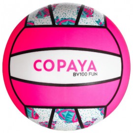 Balón de voley playa BV100 blanco y rosa COPAYA-PuntodeEjercicio-Fin de temporada