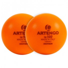 PELOTA DE TENIS TB100 FOAM NARANJA X2 ARTENGO-PuntodeEjercicio-Todos los deportes