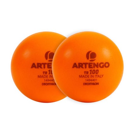 PELOTA DE TENIS TB100 FOAM NARANJA X2 ARTENGO-PuntodeEjercicio-Todos los deportes