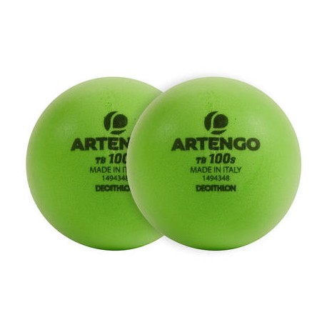 PELOTA DE TENIS TB 100 S FOAM VERDE X2 ARTENGO-PuntodeEjercicio-Todos los deportes