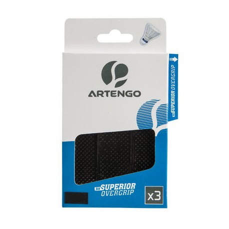 CUBREGRIP DE BÁDMINTON - SUPERIOR OVERGRIP x 3 - NEGRO - PERFLY-PuntodeEjercicio-Fin de temporada