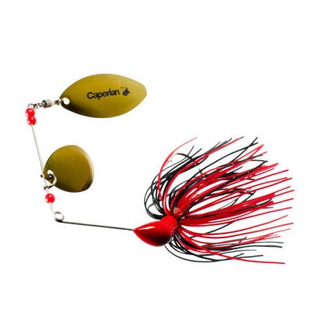 Spinner de pesca con señuelos Buckhan 3/8oz rojo / negro CAPERLAN-PuntodeEjercicio-Todos los deportes