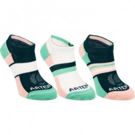 CALCETINES DE DEPORTE JUNIOR CORTOS ARTENGO RS 160 ROSA Y VERDE PQT. DE 3 PARES ARTENGO-PuntodeEjercicio-Fin de temporada