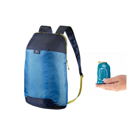 Mochila Arpenaz 10 ultra compacta y ultra ligera azul QUECHUA-PuntodeEjercicio-Todos los deportes