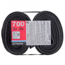 LOTE 2 CÁMARAS DE AIRE 700x18-25 PRESTA 48 mm. B'TWIN-PuntodeEjercicio-Todos los deportes