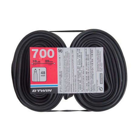 LOTE 2 CÁMARAS DE AIRE 700x18-25 PRESTA 48 mm. B'TWIN-PuntodeEjercicio-Todos los deportes