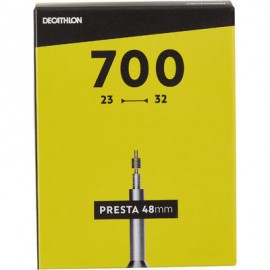 CÁMARA DE AIRE 700 x 23/32 VÁLVULA PRESTA DE 48 MM B'TWIN-PuntodeEjercicio-Todos los deportes