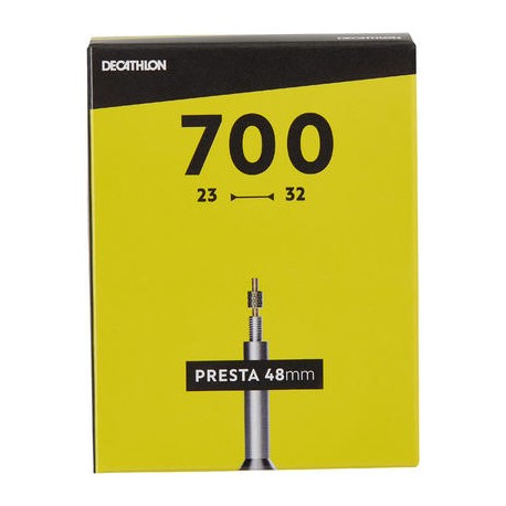 CÁMARA DE AIRE 700 x 23/32 VÁLVULA PRESTA DE 48 MM B'TWIN-PuntodeEjercicio-Todos los deportes