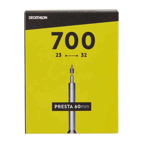 CÁMARA DE AIRE 700x23/32 VÁLVULA PRESTA 60 mm B'TWIN-PuntodeEjercicio-Todos los deportes