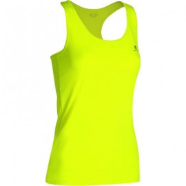 Camiseta sin mangas fitness cardio mujer amarillo fluo MY TOP DOMYOS-PuntodeEjercicio-Los más vendidos