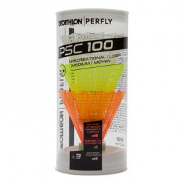 GALLITO DE BÁDMINTON DE PLÁSTICO PSC 100 Medio Lote de 3 PERFLY-PuntodeEjercicio-Todos los deportes