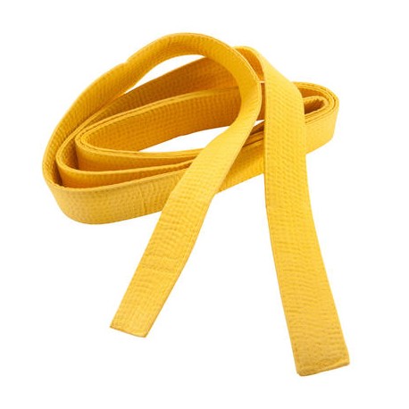 CINTURÓN PIQUÉ PARA ARTES MARCIALES 3.00 m AMARILLO OUTSHOCK-PuntodeEjercicio-Fin de temporada