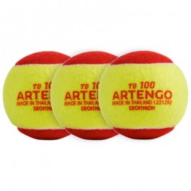 PELOTA DE TENIS TB100 x3 ROJO ARTENGO-PuntodeEjercicio-Todos los deportes