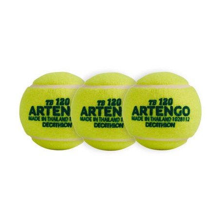 PELOTA DE TENIS TB 120 PUNTO VERDE X3 ARTENGO-PuntodeEjercicio-Todos los deportes