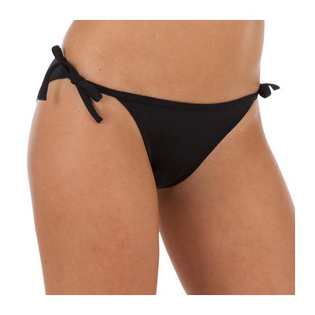 Bikini traje de baño anudada SOFY liso negro OLAIAN-PuntodeEjercicio-Fin de temporada