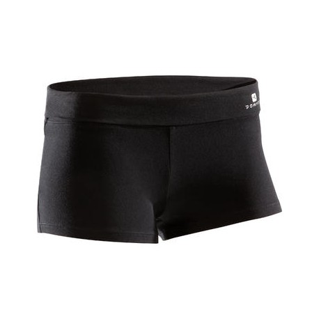 Mini short danza negro para mujer DOMYOS-PuntodeEjercicio-Fin de temporada