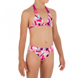 Top de bikini para niña TRIÁNGULOS TALOO LAGOON ROJO CORAL OLAIAN-PuntodeEjercicio-Fin de temporada