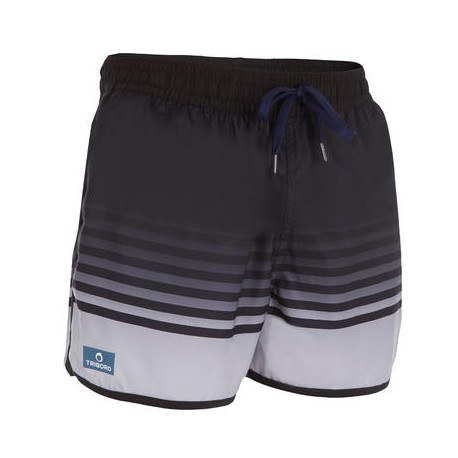 Bermuda corta tipo boardshort Bidarte Sunset Negro TRIBORD-PuntodeEjercicio-Fin de temporada