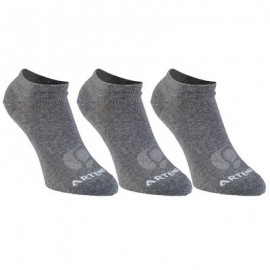 CALCETINES CORTOS DE DEPORTE RS750 GRIS PACK DE 3 pares ARTENGO-PuntodeEjercicio-Todos los deportes