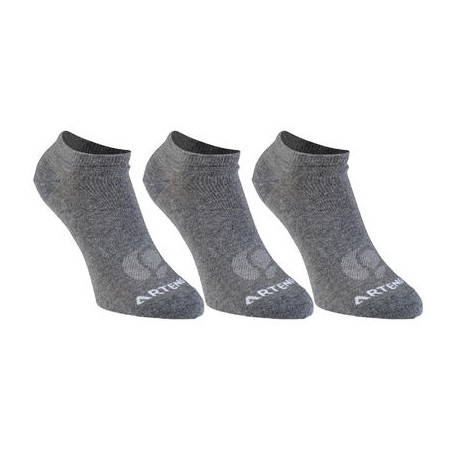 CALCETINES CORTOS DE DEPORTE RS750 GRIS PACK DE 3 pares ARTENGO-PuntodeEjercicio-Todos los deportes