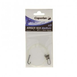 Bajo de línea para pesca al surfcasting KIT ARISER SEA MEDIUM x3 anzuelo n° 4 CAPERLAN-PuntodeEjercicio-Todos los deportes