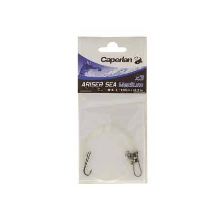 Bajo de línea para pesca al surfcasting KIT ARISER SEA MEDIUM x3 anzuelo n° 4 CAPERLAN-PuntodeEjercicio-Todos los deportes