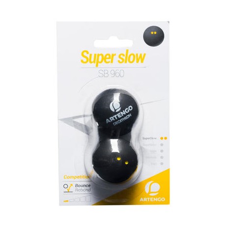 PELOTA DE SQUASH ARTENGO SB 960 x2 Doble Punto Amarillo OPFEEL-PuntodeEjercicio-Todos los deportes