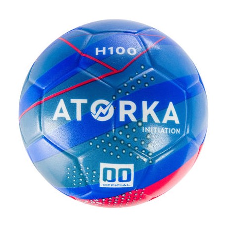 Balón de balonmano iniciación H100 azul y amarillo ATORKA-PuntodeEjercicio-Todos los deportes