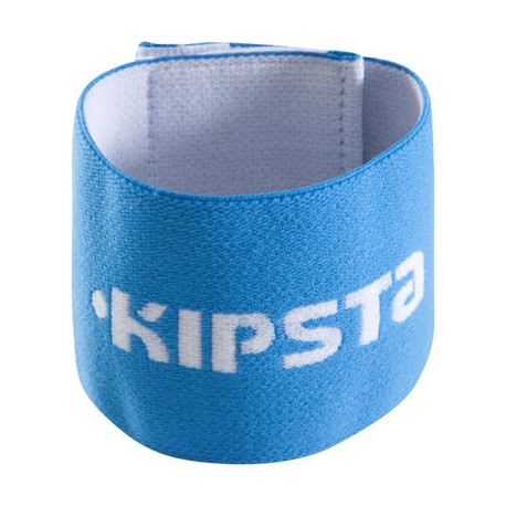 Venda de sujeción reversible para espinillera de fútbol Fix it blanco azul KIPSTA-PuntodeEjercicio-Todos los deportes