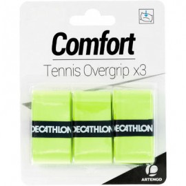 OVERGRIP DE TENIS CONFORT AMARILLO PACK DE 3 ARTENGO-PuntodeEjercicio-Fin de temporada