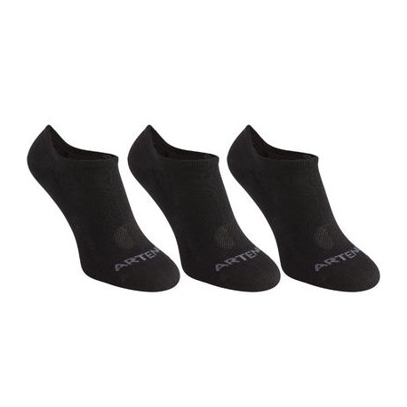 CALCETINES CORTOS DE DEPORTE ARTENGO RS 160 NEGRO PAQUETE DE 3 PARES ARTENGO-PuntodeEjercicio-Todos los deportes