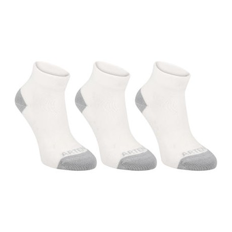 CALCETINES DE DEPORTE JUNIOR MEDIO TOBILLO ARTENGO RS 160 BLANCO PQT. DE 3 ARTENGO-PuntodeEjercicio-Niños