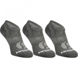 CALCETINES CORTOS DE DEPORTE ARTENGO RS 160 GRIS OSCURO PQT. DE 3 ARTENGO-PuntodeEjercicio-Todos los deportes