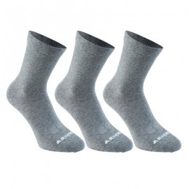 CALCETINES LARGOS DE DEPORTE ADULTO RS750 GRIS PAQUETE DE 3 pares ARTENGO-PuntodeEjercicio-Todos los deportes