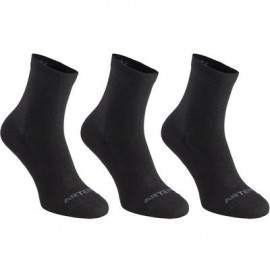 CALCETINES DE DEPORTE LARGOS ARTENGO RS 160 NEGRO PQT. DE 3 PARES ARTENGO-PuntodeEjercicio-Todos los deportes