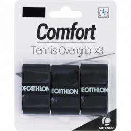 OVERGRIP DE TENIS CONFORT NEGRO PAQUETE DE 3 ARTENGO-PuntodeEjercicio-Fin de temporada