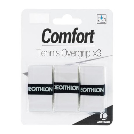 OVERGRIP DE TENIS CONFORT BLANCO PAQUETE DE 3 ARTENGO-PuntodeEjercicio-Fin de temporada