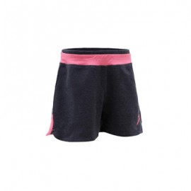 Short 500 de gimnasia para niña estampado gris rosa DOMYOS-PuntodeEjercicio-Fin de temporada