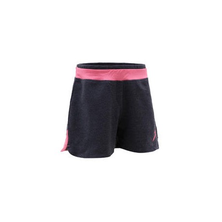 Short 500 de gimnasia para niña estampado gris rosa DOMYOS-PuntodeEjercicio-Fin de temporada