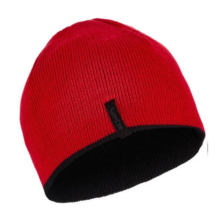 GORRO DE ESQUÍ NIÑO REVERSIBLE NEGRO ROJO WEDZE-PuntodeEjercicio-Niños