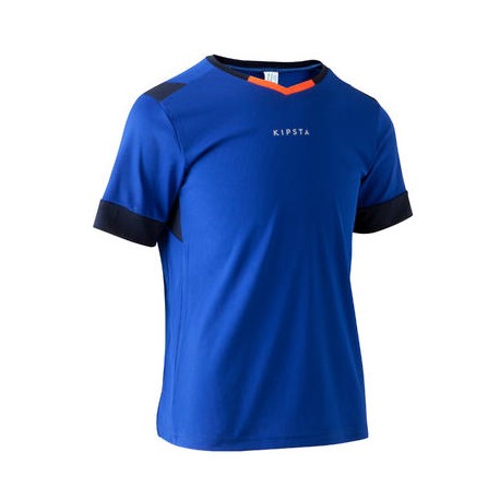 Playera de fútbol niños F500 azul KIPSTA-PuntodeEjercicio-Fin de temporada