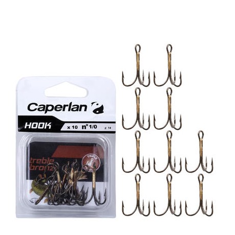 ANZUELO TRIPLE PESCA HOOK TRIPLE BRONZE CAPERLAN-PuntodeEjercicio-Todos los deportes