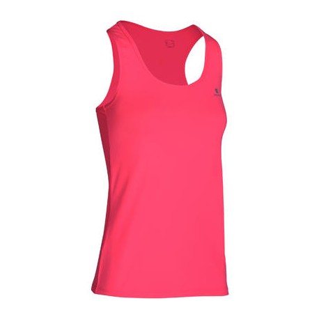 Playera sin mangas MY TOP fitness dama rosa fluorescente DOMYOS-PuntodeEjercicio-Los más vendidos