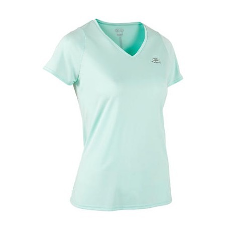 CAMISETA DE RUNNING RUN DRY PARA MUJER VERDE CLARO KALENJI-PuntodeEjercicio-Todos los deportes